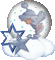 Sprite in a bubble on a studed cloud - Безплатен анимиран GIF анимиран GIF