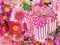 image encre color effet à pois bon anniversaire cadeau fleurs  edited by me - ingyenes png animált GIF