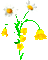 Animated.Flowers.Yellow.White - By KittyKatLuv65 - GIF animé gratuit GIF animé