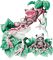 soave deco frog leaves  pink green - bezmaksas png animēts GIF