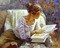 Vintage femme woman leitura fundo maga