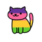 Sappho lesbian neko Atsume Pride cat - png gratuito GIF animata
