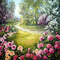 kikkapink background animated garden - Free animated GIF Animated GIF