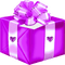 Gift.Box.Card.Hearts.Purple - png gratuito GIF animata