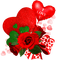 Valentine's Day.Cluster.Red.White.Green - png gratis GIF animasi