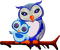 Kaz_Creations Owls - zadarmo png animovaný GIF