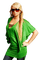 Kaz_Creations Woman Femme  Green Glasses - besplatni png animirani GIF