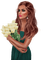 Woman with tulips. Spring. Easter. Leila - bezmaksas png animēts GIF