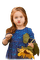kikkapink girl child sunflowers - bezmaksas png animēts GIF