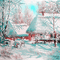 kikkapink background tree lights snow winter - Besplatni animirani GIF animirani GIF