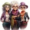 old glamour girls - GIF animé gratuit