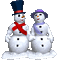 bonhomme de neige winter snowman gif - GIF animé gratuit GIF animé