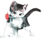 soave deco valentine animals cat flowers rose - kostenlos png Animiertes GIF