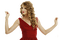 Kaz_Creations Woman Femme Red Taylor Swift Music Singer - PNG gratuit GIF animé