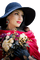 Женщина с цветами - zadarmo png animovaný GIF
