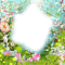 frame cadre rahmen tube fond background overlay filter spring printemps  paysage landscape flower fleur - PNG gratuit GIF animé