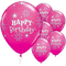 Happy Birthday.Balloons.Pink.Victoriabea - Ingyenes animált GIF