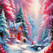 sm3 pink winter gif landscape snow trees - 無料のアニメーション GIF アニメーションGIF