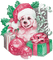 soave animals dog christmas winter pink green - ücretsiz png animasyonlu GIF