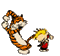 Calvin and Hobbes dance - GIF animé gratuit GIF animé