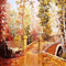soave background animated autumn forest bridge