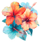 ♡§m3§♡ kawaii blue seaside flower tropical - GIF animé gratuit