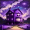 Purple Fantasy House - gratis png geanimeerde GIF