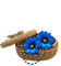 Corbeille - collier et fleurs bleues