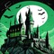 Green Hogwarts with Bats - gratis png geanimeerde GIF