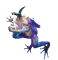 blue ocean wizard frog - Free PNG Animated GIF