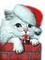 Y.A.M._New year Christmas cat - ingyenes png animált GIF