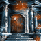 dolceluna fantasy blue orange background gothic - Free animated GIF Animated GIF