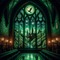 Green Hogwarts Stained Glass - ingyenes png animált GIF