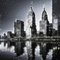 Sparkling Black City - GIF animasi gratis GIF animasi