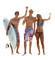 folk på stranden - ilmainen png animoitu GIF