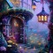 fantasy purple yellow background - png gratis GIF animasi