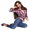 Woman with jeans. Leila - nemokama png animuotas GIF