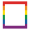 Rainbow Pride rectangle frame - png gratis GIF animado