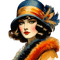 art deco woman - безплатен png анимиран GIF