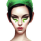 kikkapink fantasy woman green and black - png gratis GIF animado