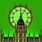 Big Ben Background in Green - PNG gratuit GIF animé