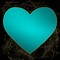 Background. Heart. Black. Turquoise. Gold. Leila - GIF animé gratuit GIF animé