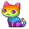 rainbow cat gif chat arc en ciel
