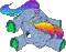 rainbow pony - GIF animé gratuit GIF animé