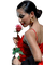 Kaz_Creations Woman Femme Red Flower - ingyenes png animált GIF