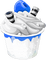 soave deco summer ice cream black white blue - png gratis GIF animado