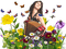 woman spring bp - PNG gratuit GIF animé