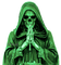 Y.A.M._Gothic skeleton  green - png grátis Gif Animado