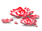 Flowers.Beads.White.Red - PNG gratuit GIF animé