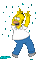 Homer sous la pluie - GIF เคลื่อนไหวฟรี GIF แบบเคลื่อนไหว